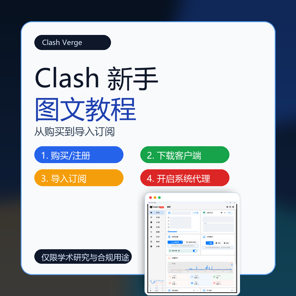 Clash 新手图文使用教程：从购买到导入订阅，一篇看懂